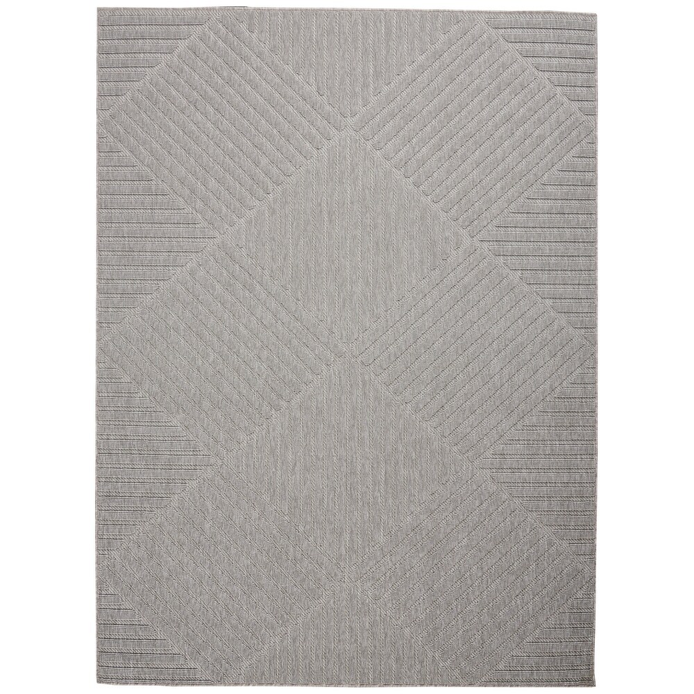 Nourison Palamos Textured Geometric Stripes Indoor/ Outdoor Area Rug