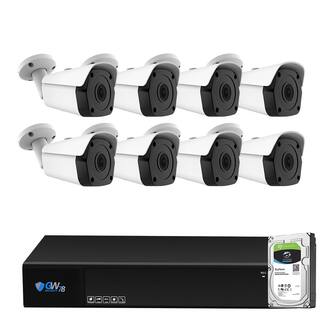 GW Security 8-Channel HD-Coaxial 5MP Surveillance System 2TB With 8 4-in-1 Analog 2.8mm Fixed Lens Bullet Security Cameras GW538HD8-2T