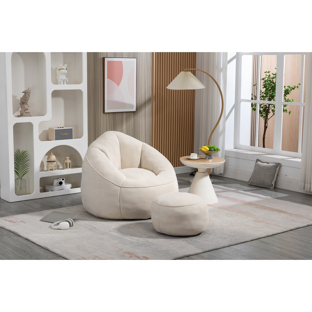 Bean Bag Sofa Chair With Footrest