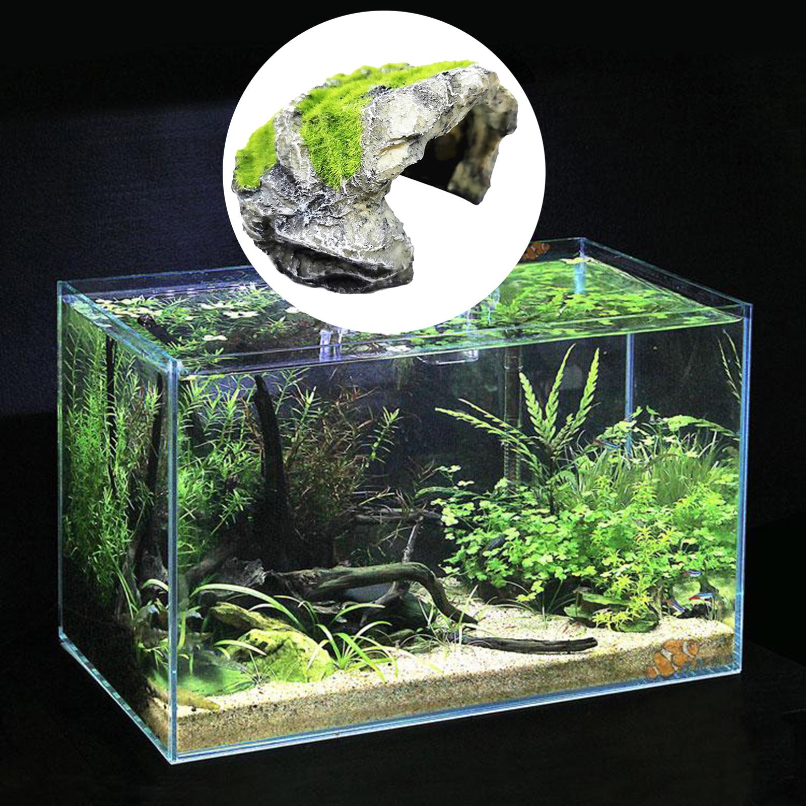 Reptile Hide Cave Habitat Terrarium Landscape Decoration G