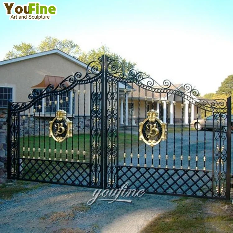 Custom New Style Popular Modern Garden Iron Gate Flower Design