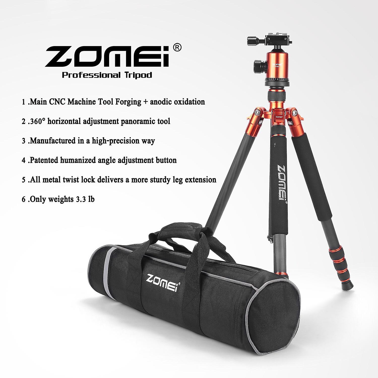 Zomei Z818c Professional Carbon Fiber Tripod Monopodandball Head For Dslr Camera