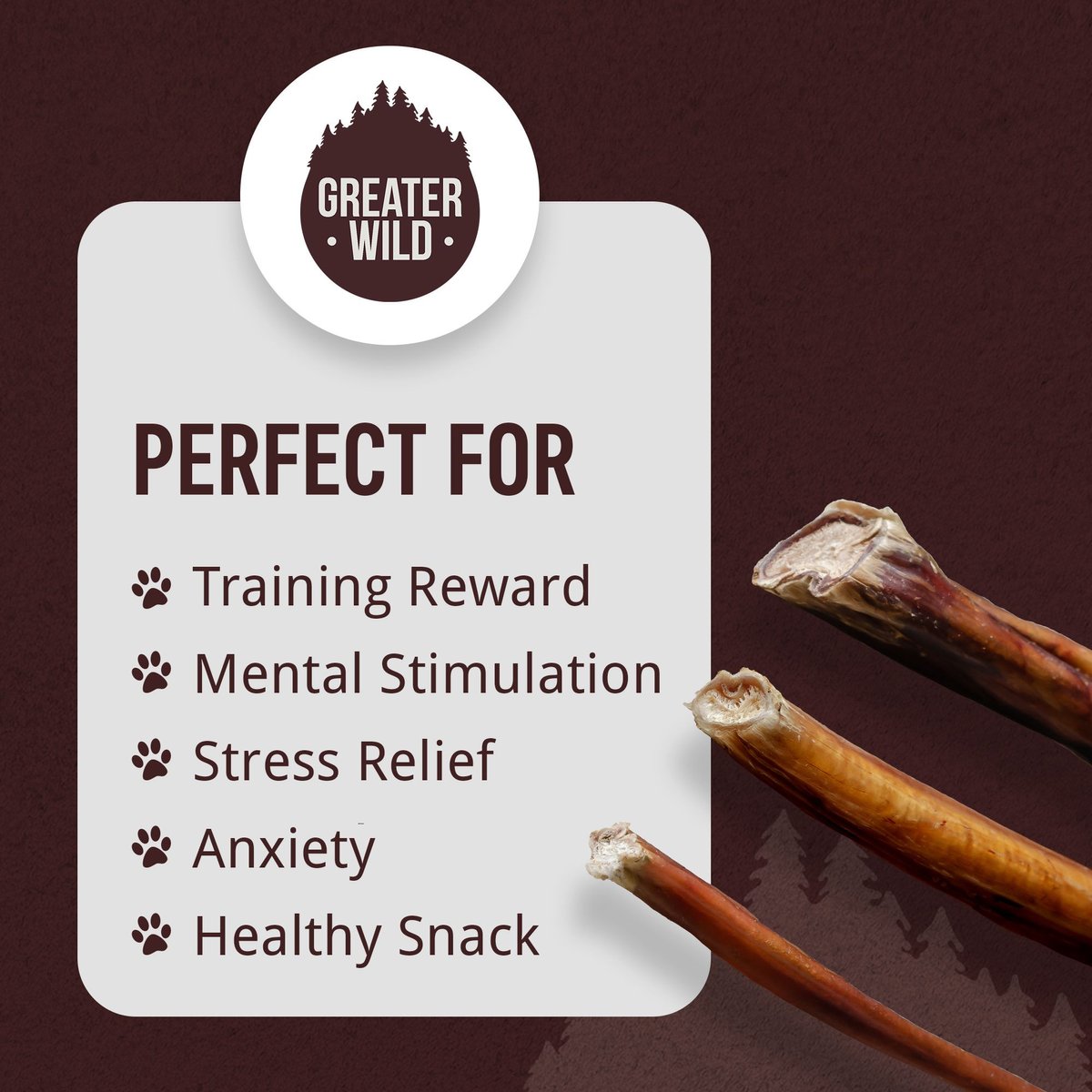 Greater Wild Split 12-in Bully Sticks Dog Treats