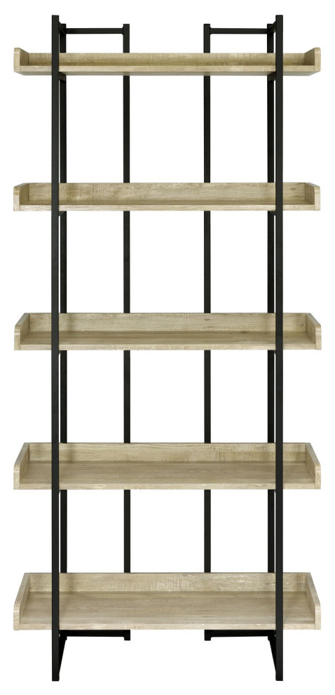 Picket House Peyton Bookshelf  Oak   Industrial   Bookcases   by Picket House  Houzz