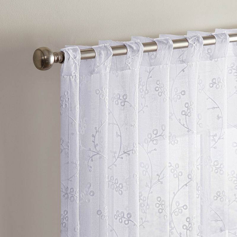 Waverly Indochina Rod Pocket Back Tab Sheer Window Curtain Panel