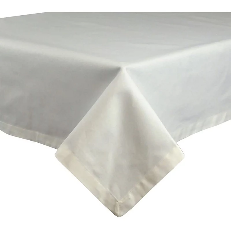 White Restaurant Quality Rectangular Cotton Tablecloth 60 x 84