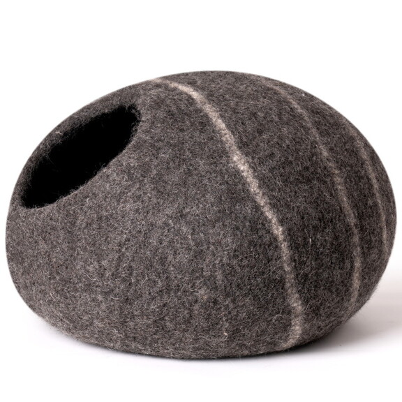 Cat Cave Bed  Handmade Wool Cat Bed Cave with Mous...