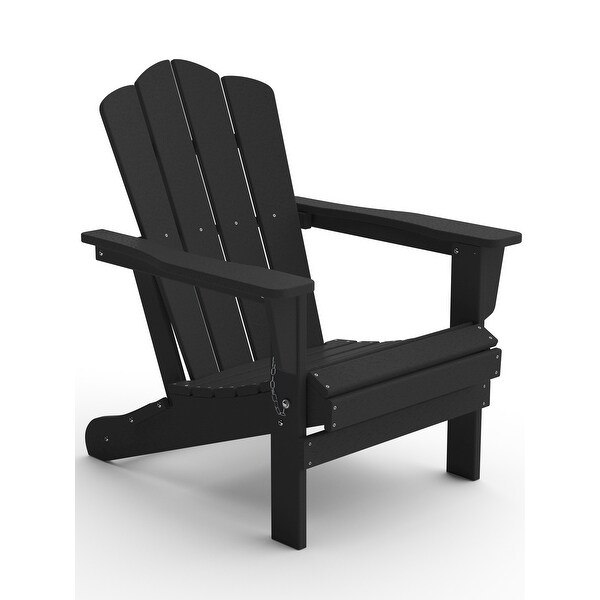 Classic Plastic Folding Outdoor Adirondack Chair Set Of 2