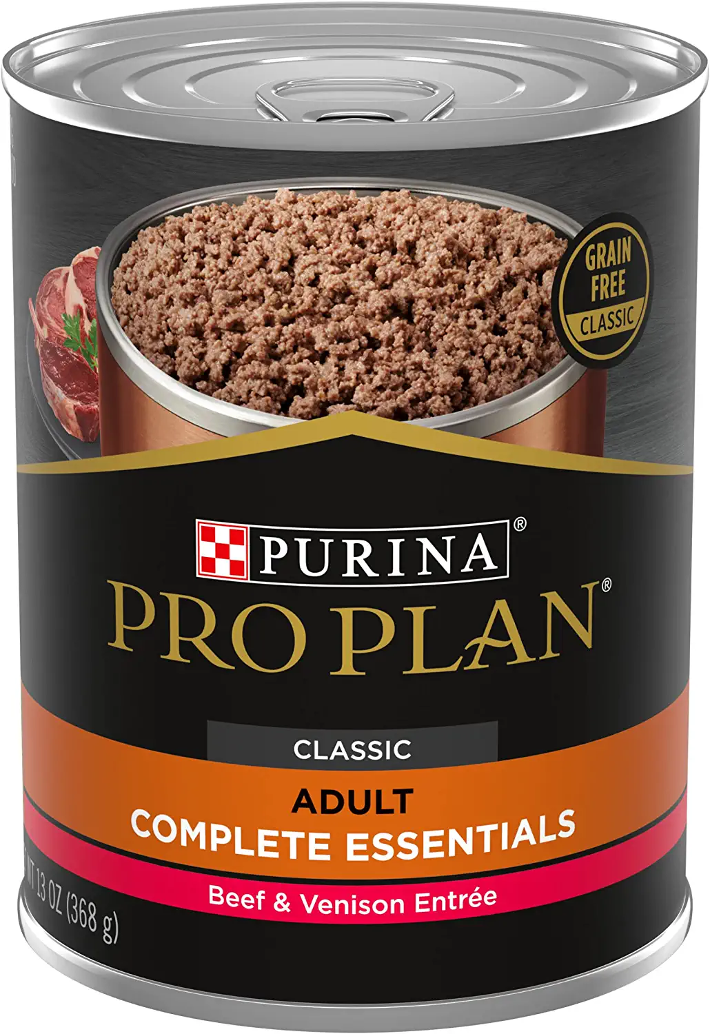 Purina Pro Plan Grain Free Wet Dog Food Beef and Venison Entree - (12) 13 oz. Cans