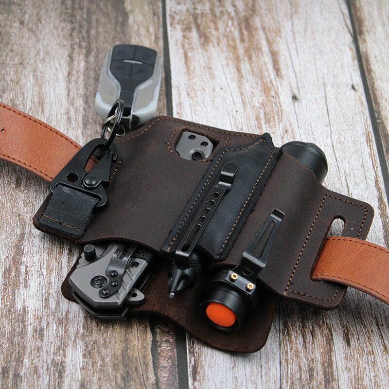 EDC Multi-Tool Belt Loop Leather Sheath