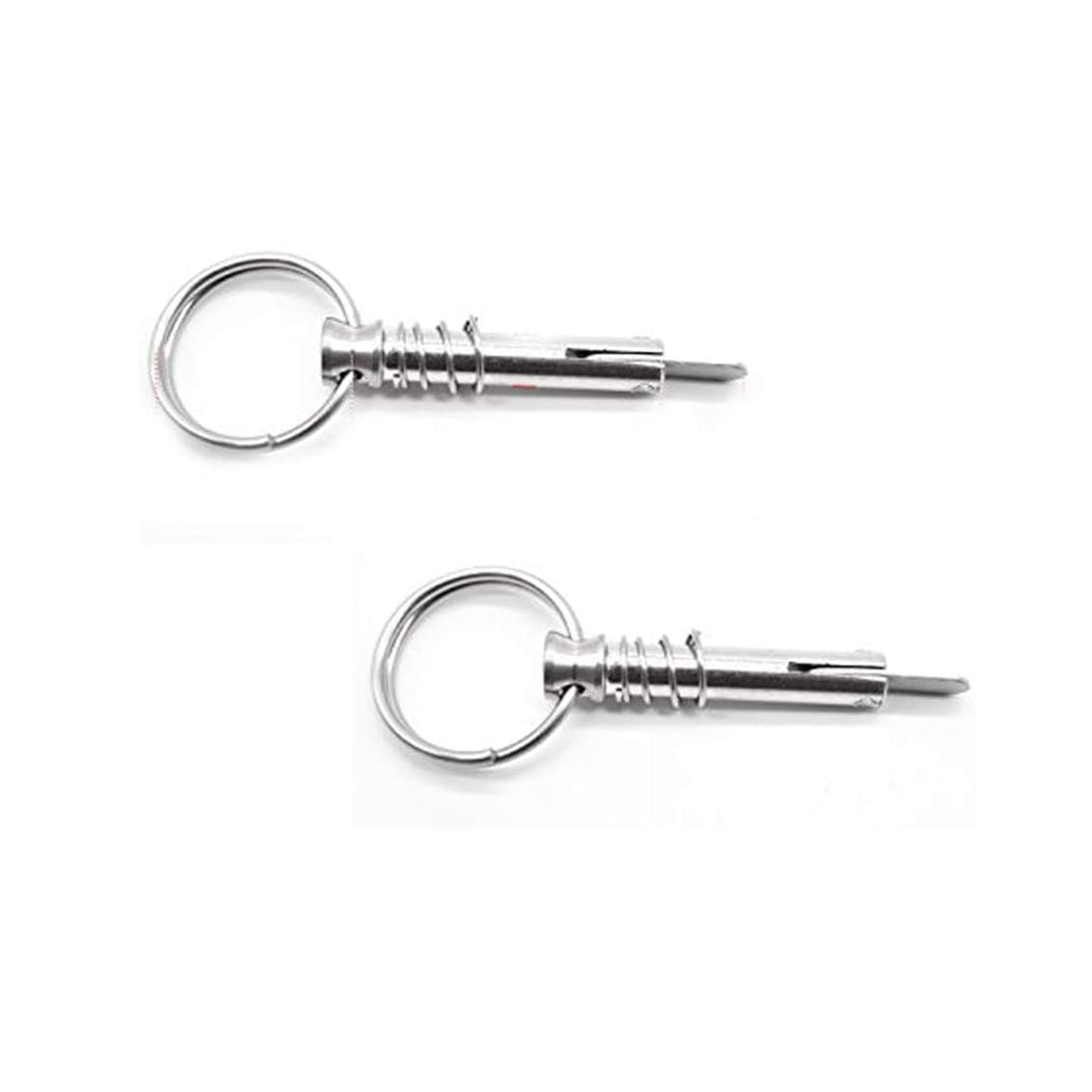 MARINE CITY 316 Stainless Steel Quick Release Pins with Drop Cam and Spring 1/4 Inches x 1 Inch Grip for Boat Bimini Top Deck Hinge Pack of 2