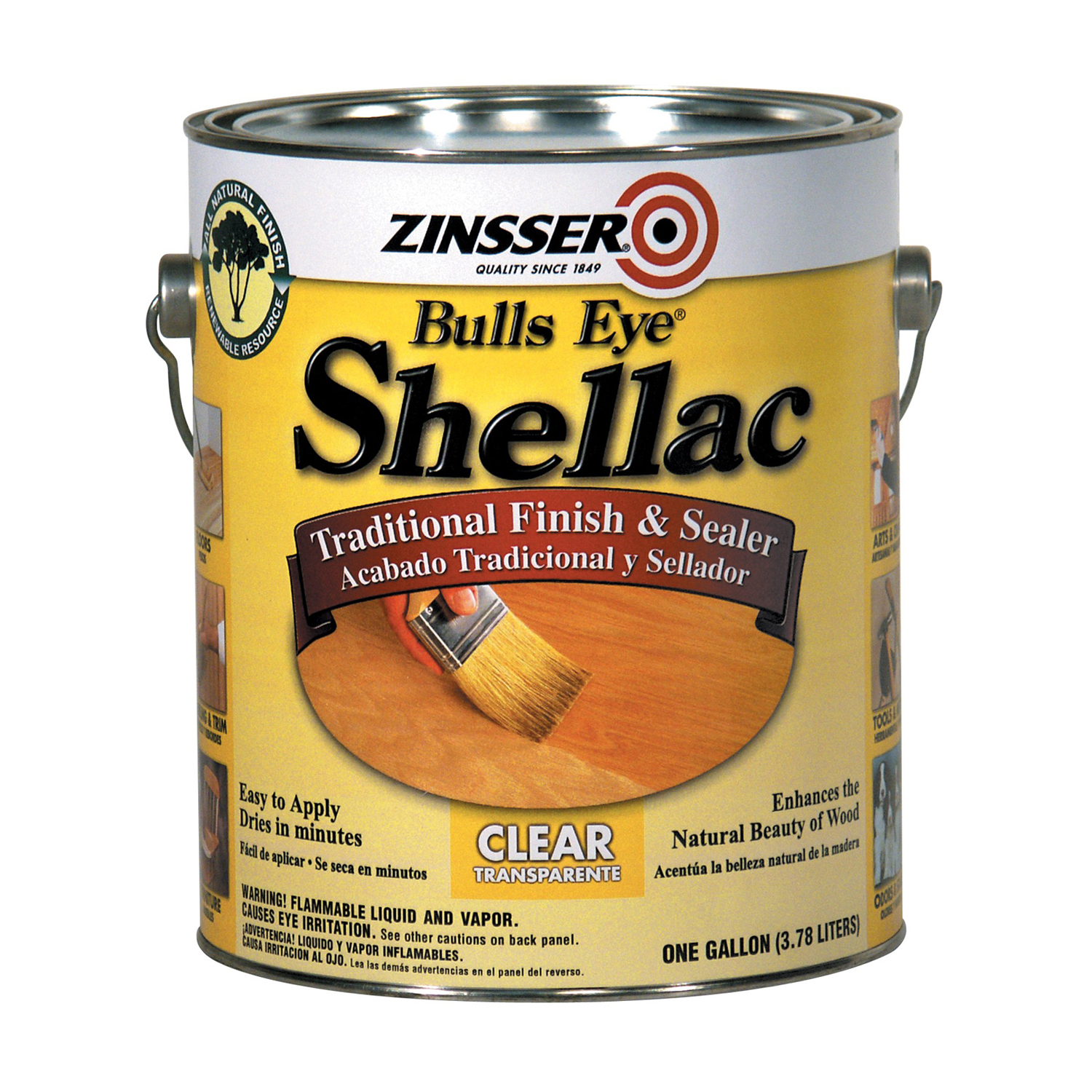 Zinsser Bulls Eye Gloss Clear Oil-Based Shellac Finish and Sealer 1 gal