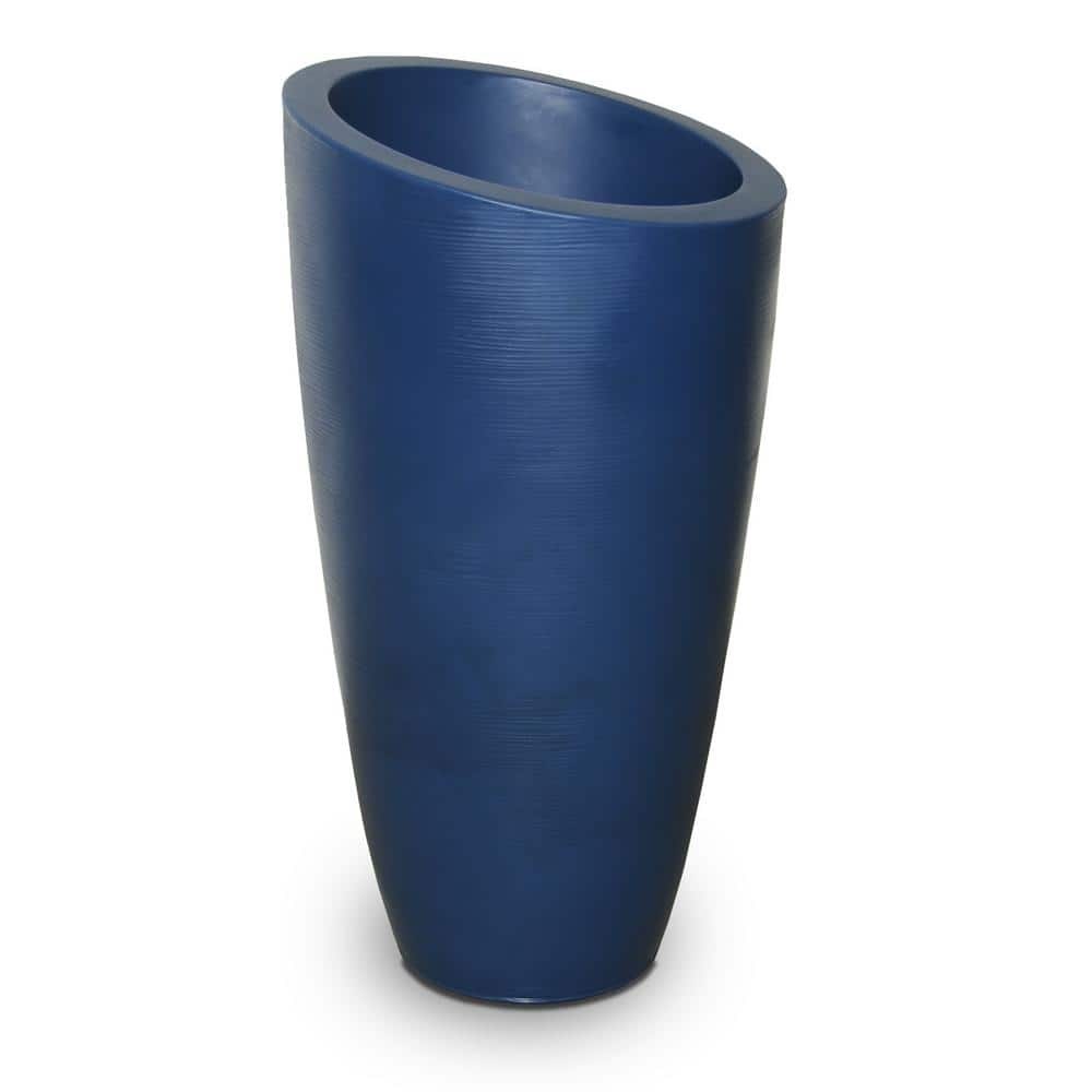 Mayne Modesto 42 in. Round Neptune Blue Polyethylene Planter 8881-NB