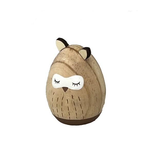 Wooden Owl Figurine