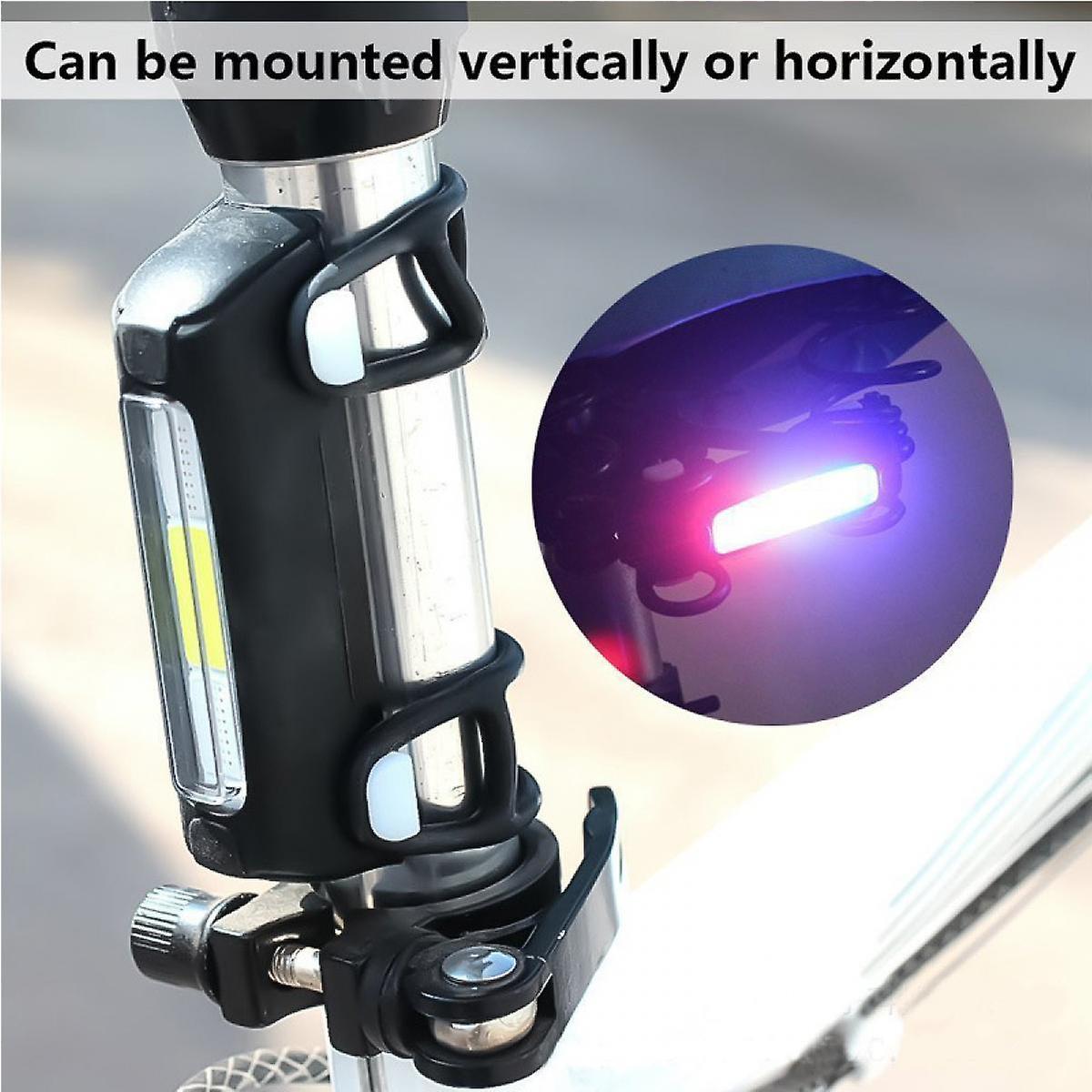 Bike Tail Lights- Usb Rechargeable Rear Light- Warning Lights