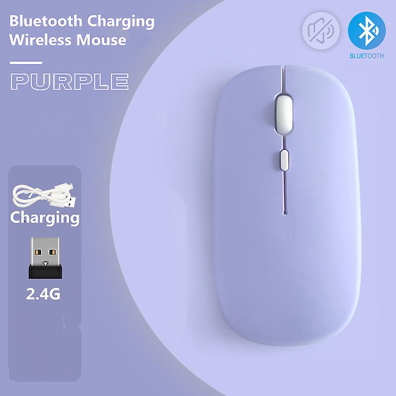 Born Pretty Macaron Rechargeable Wireless Bluetooth Mouse 2.4g Usb Mice For Android Windows Tablet Laptop Notebook Pc For Ipad Mobile