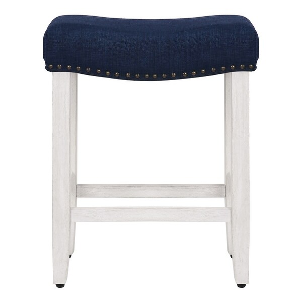 Dover 24-inch Saddle Counter Stool (Set of 2)