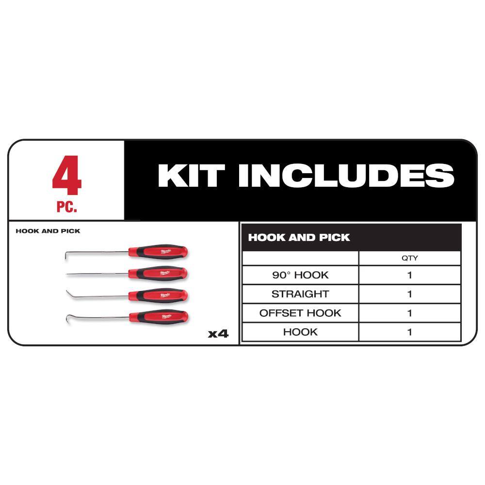 MW 144-Position Flex-Head Ratcheting Combination Wrench Set Metric with Hook and Pick Set (19-Piece) 48-22-9513-48-22-9215