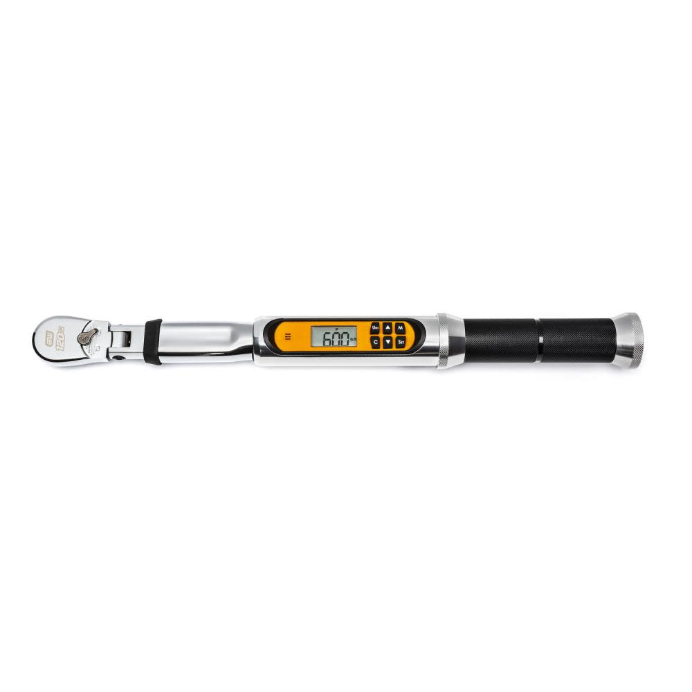 3/8 Drive 120XP™ Flex Head Electronic Torque Wrench with Angle ;