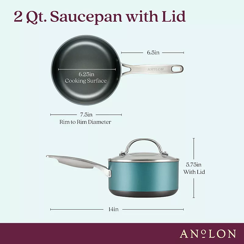 Anolon Achieve 2-qt. Hard-Anodized Nonstick Sauce Pan with Lid