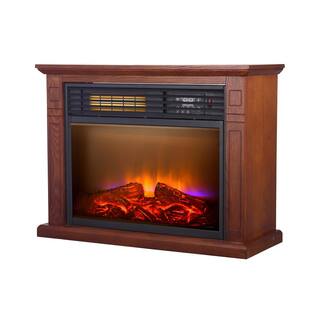 Comfort Glow 4600 BTU Vintage Oak Finish Electric Fireplace with Quartz Infrared Heating Technology QF4570R