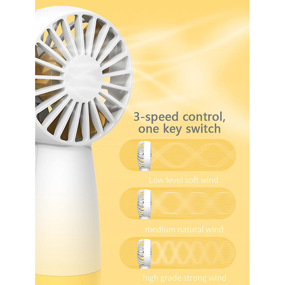 Pocket Handheld Fan With Detachable Hand Strap Super Mini Desktop Fan 3-speed Control 1500mah Rechargeable Portable Personal Cooling Fan For Home Offi