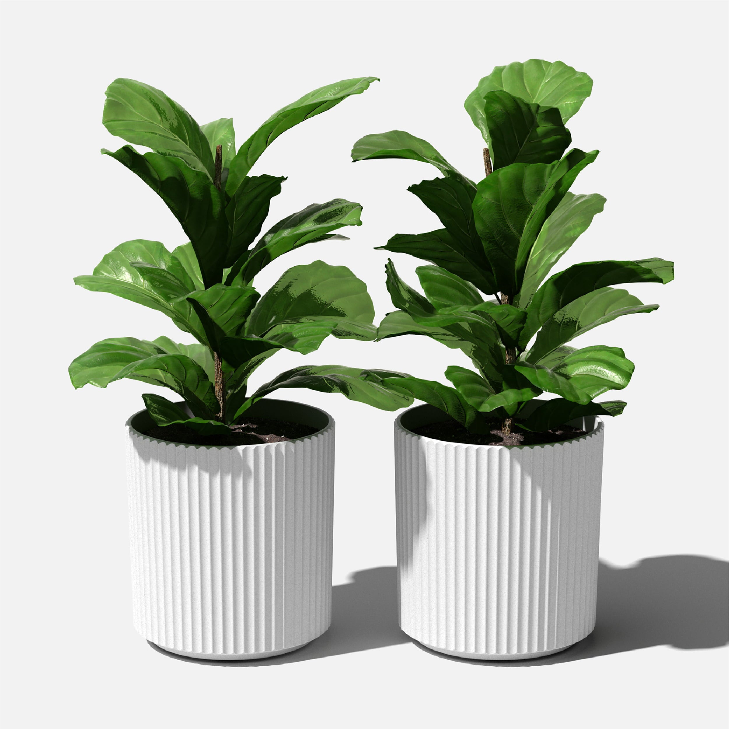 Veradek Mason Series Demi 16" Planter - 2 Pack White