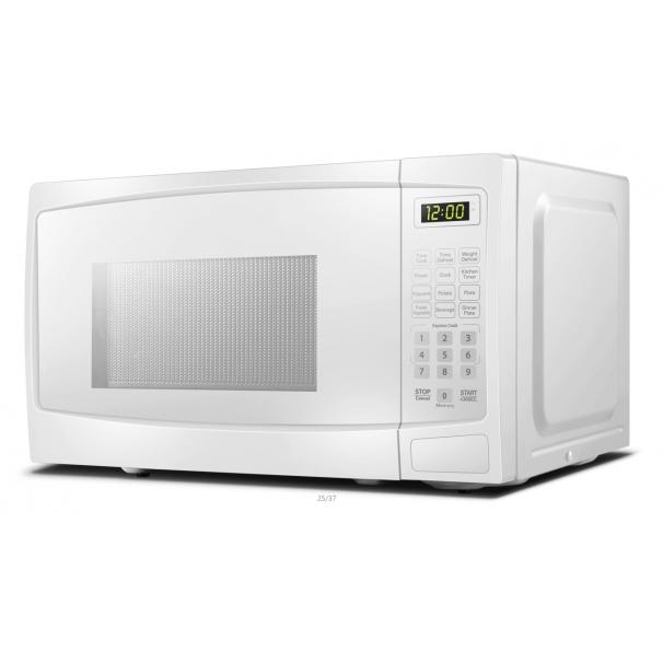 Danby 17-inch, 0.7 cu.ft. Countertop Microwave Oven with Auto Defrost DBMW0720BWW