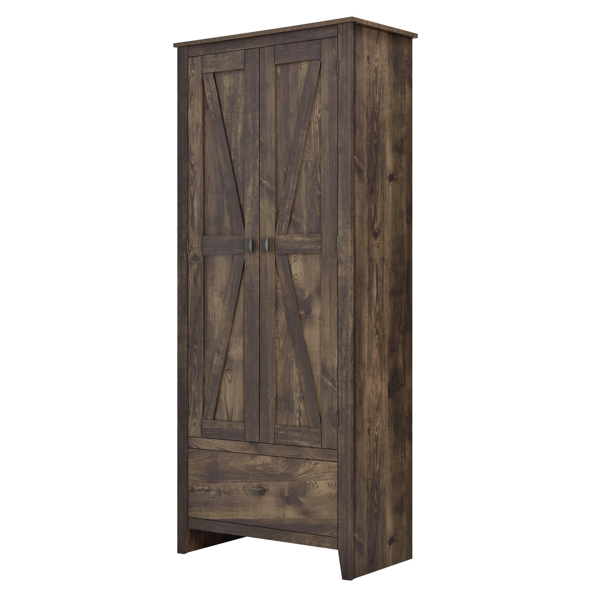 Ameriwood SystemBuild Farmington 30" Wide Storage Cabinet, Rustic