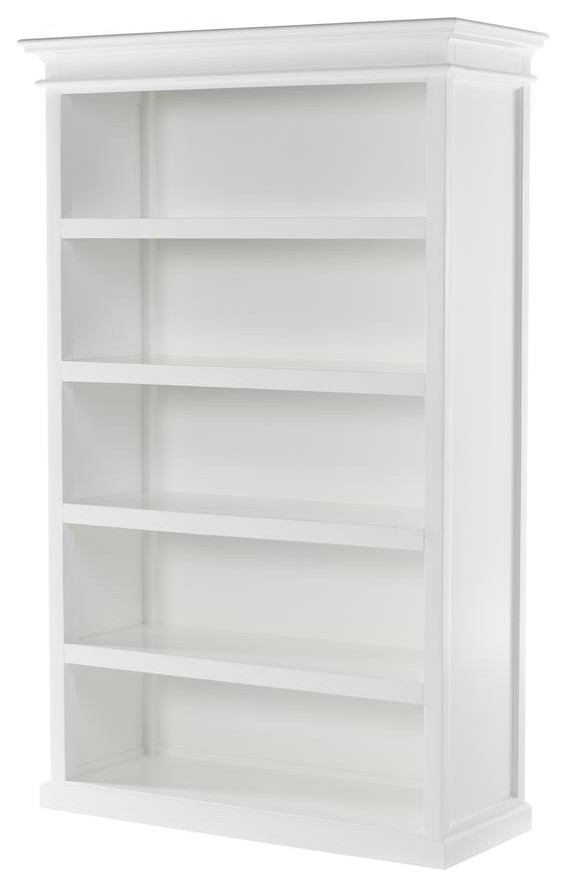 Classic White Bookcase With 5 Shelves  The Versatile Display Piece  Belen Kox   Contemporary   Bookcases   by BisonOffice  Houzz