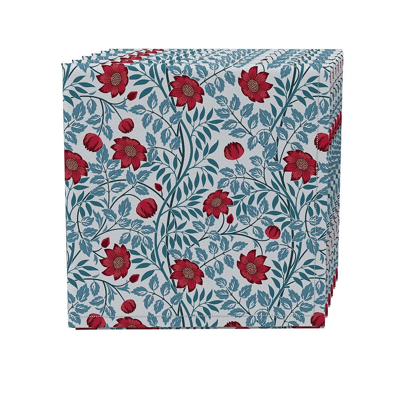 Napkin Set of 4， 100% Cotton， 20x20， Floral 69