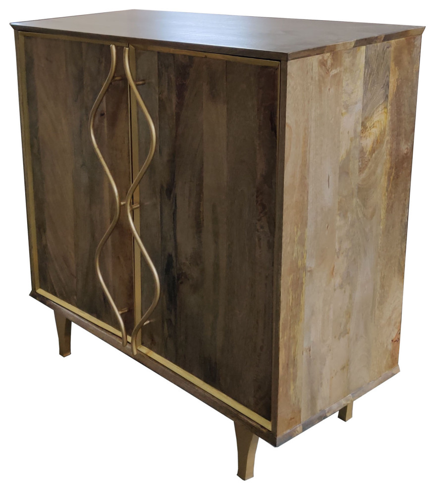 Wentworth 2 Door Mango Wood Cabinet   Contemporary   Accent Chests And Cabinets   by Crestview Collection  Houzz