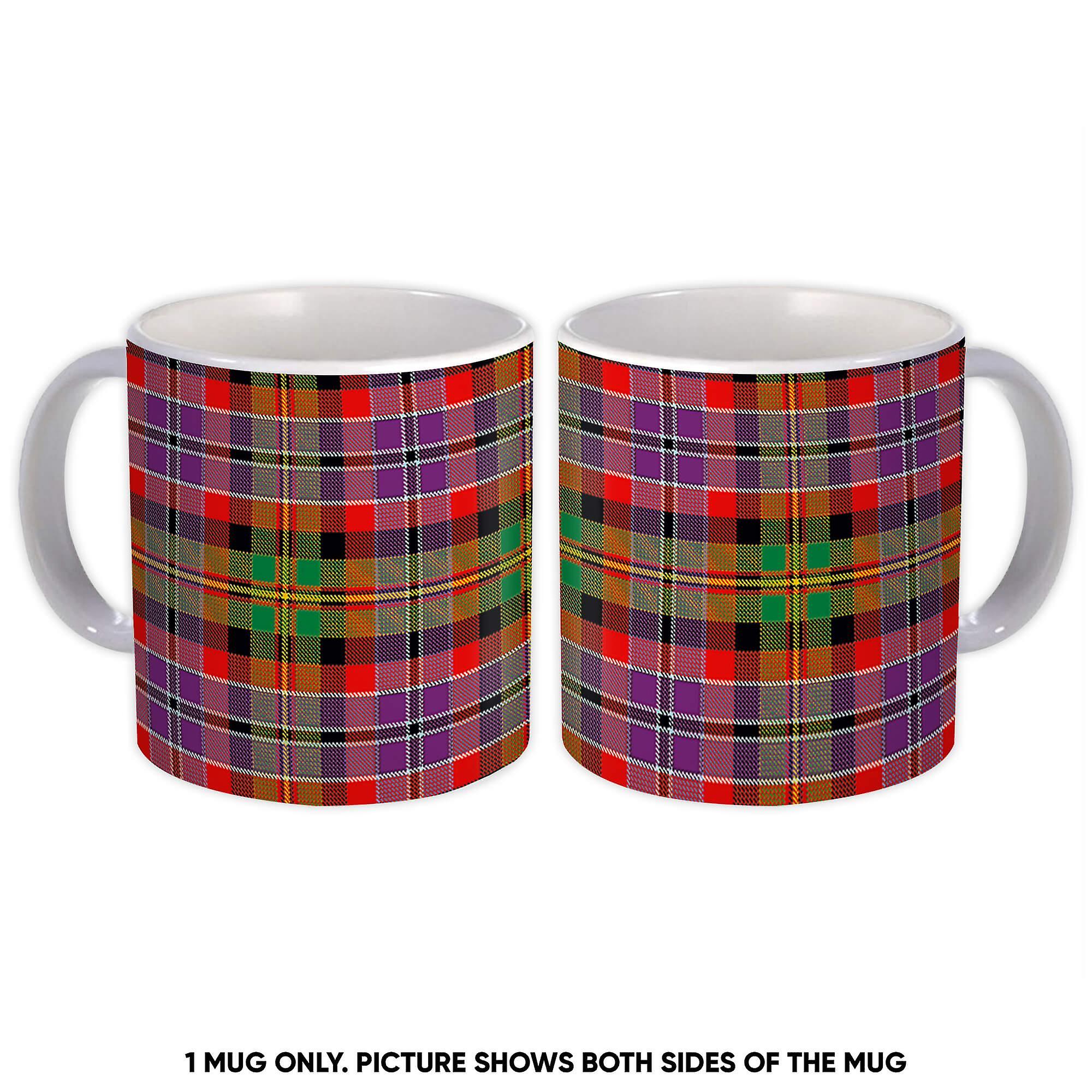 Gift Mug: Retro Tartan Pattern Classic