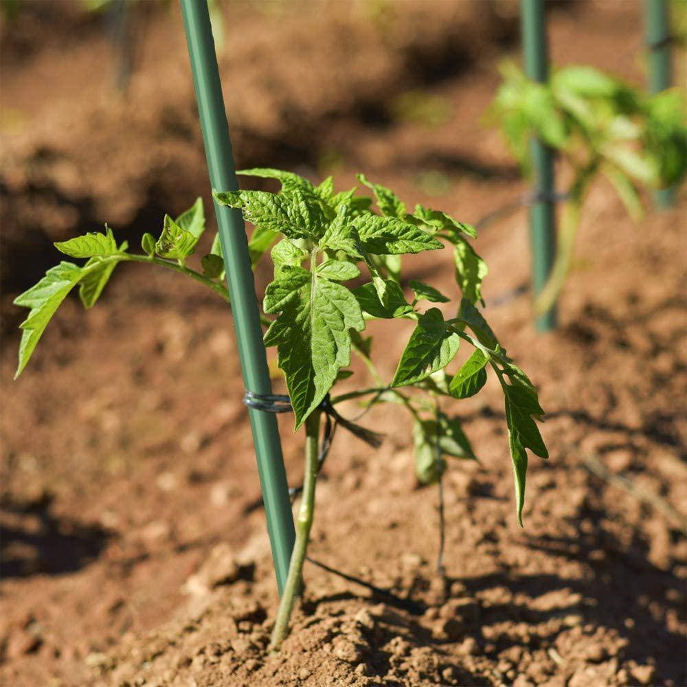 Ecostake 38 in. Dia 6 ft. Dark Green FRP Plant Supporting Stakes for Climbing Tomato Cucumber Strawberry Bean Tree (Pack of 10) FS386DG10T