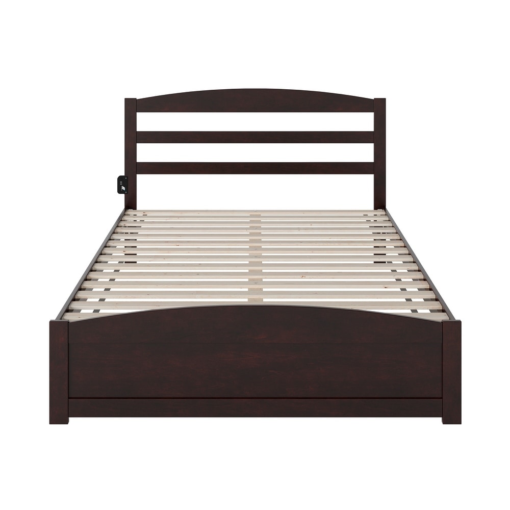 Warren Solid Wood Platform Bed with Footboard