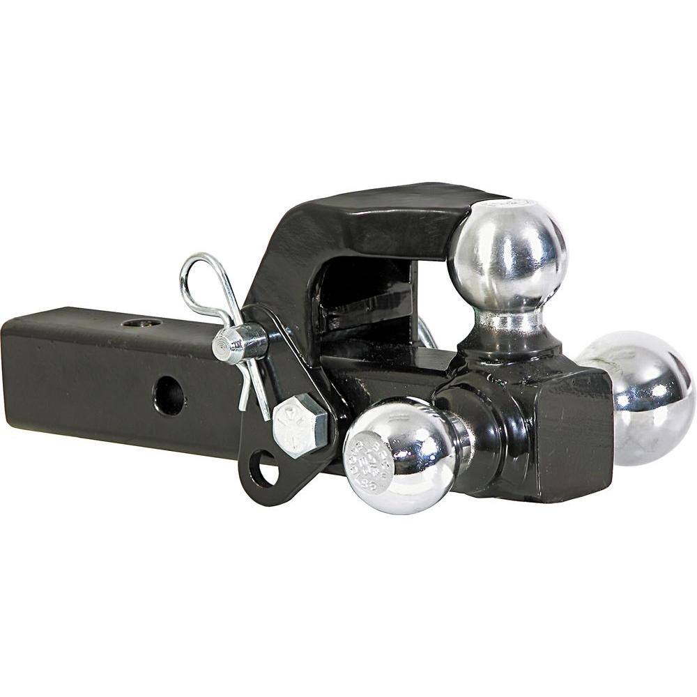 Buyers Products Company 1-78 in. 2 in. 2-516 in. Chrome Towing Balls Tri-Ball Hitch with Pintle Hook 1802279