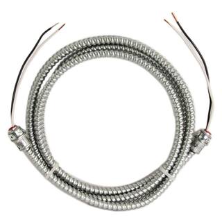 Southwire 122 x 8 ft. Solid CU BXAC (Duraclad) Armored Steel Cable Whip 58972412