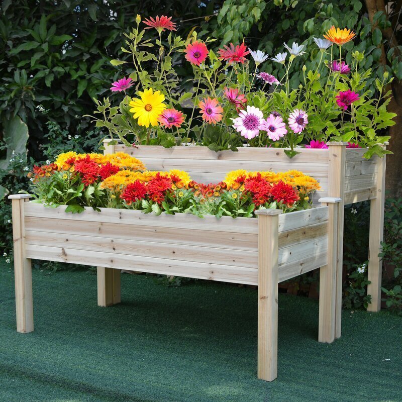 Wood Raised Garden Bed