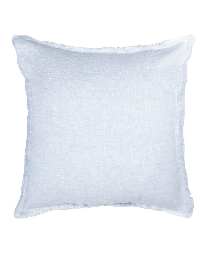 Anaya Home Sky Blue Crossdye Linen Down Euro Pillow