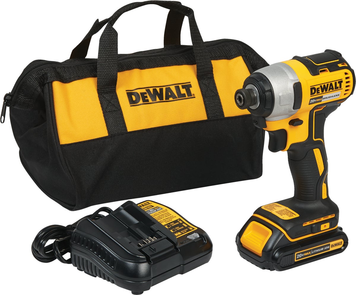 DW 20V MAX Lithium-Ion Brushless Cordless Impact Driver Kit 1 4 In. Hex