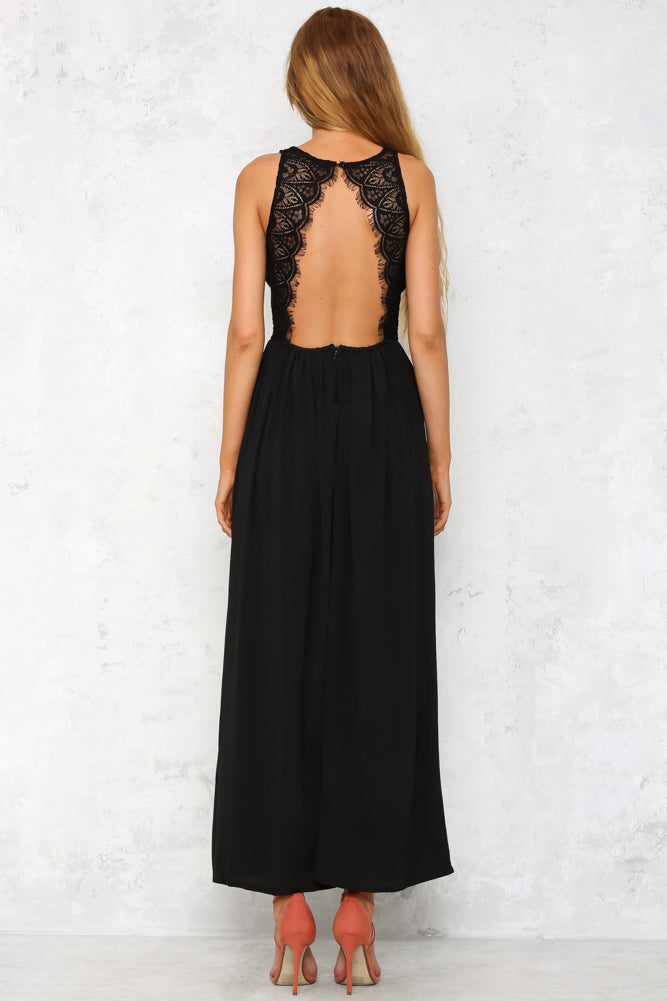 On And Off Maxi Dress Black