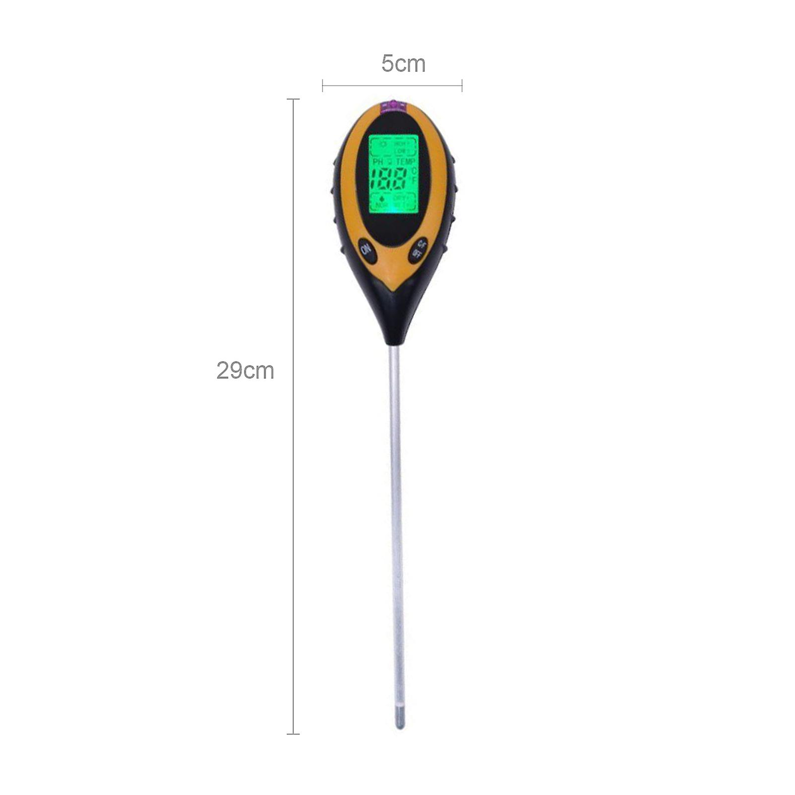 Soil Ph Meter 4 in 1 Soil Test Kit For Ph Moisture Temperature Light For Home Garden Lawn Farm Indoor Outdoor Moisture Meter