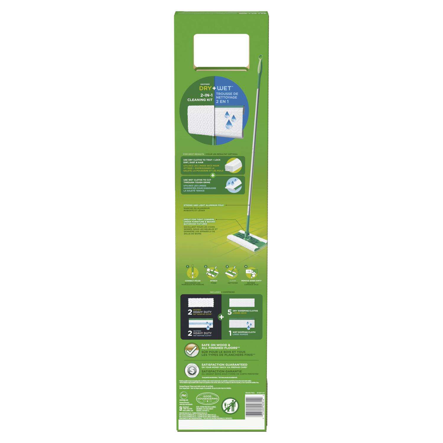 Swiffer Sweeper Dry + Wet 10 in. W Dry/Wet Sweeping Kit