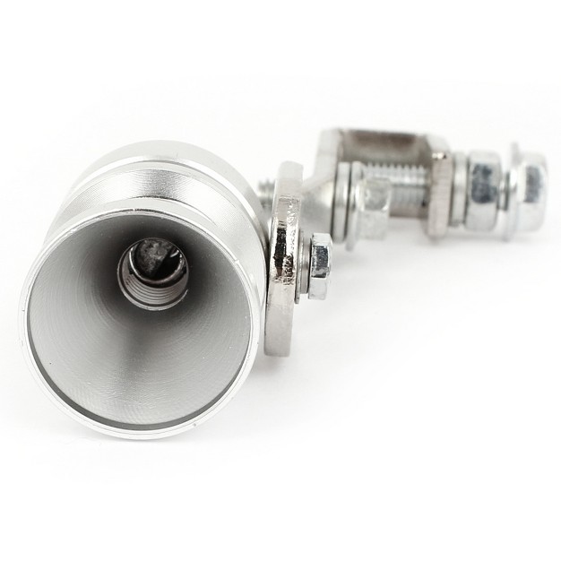 Unique Bargains Silver Sound Whistle Muffler Exhaust Pipe Valve Bov Simulator Whistler M Silver Tone 1pcs