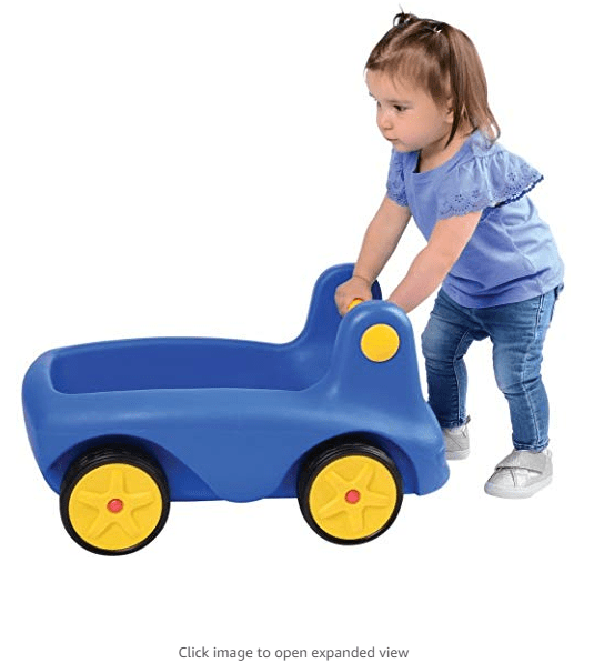 Constructive Playthings 9" H x 15" W x 23" L Toddler's Big Blue Wagon for Indoor and Outdoor Use Ages 2 Years and Up