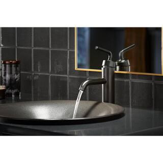 KOHLER Purist Single Hole Single-Handle Bathroom Faucet in Vibrant Brushed Moderne Brass K-14402-4A-2MB