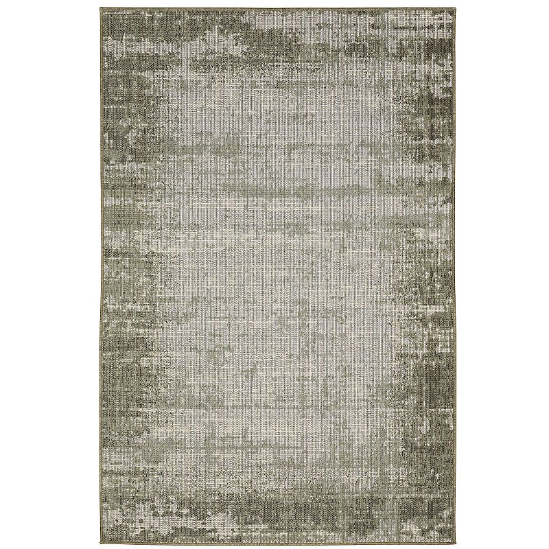 StyleHaven Calla Faded Abstract Green Ivory Indoor Outdoor Area Rug