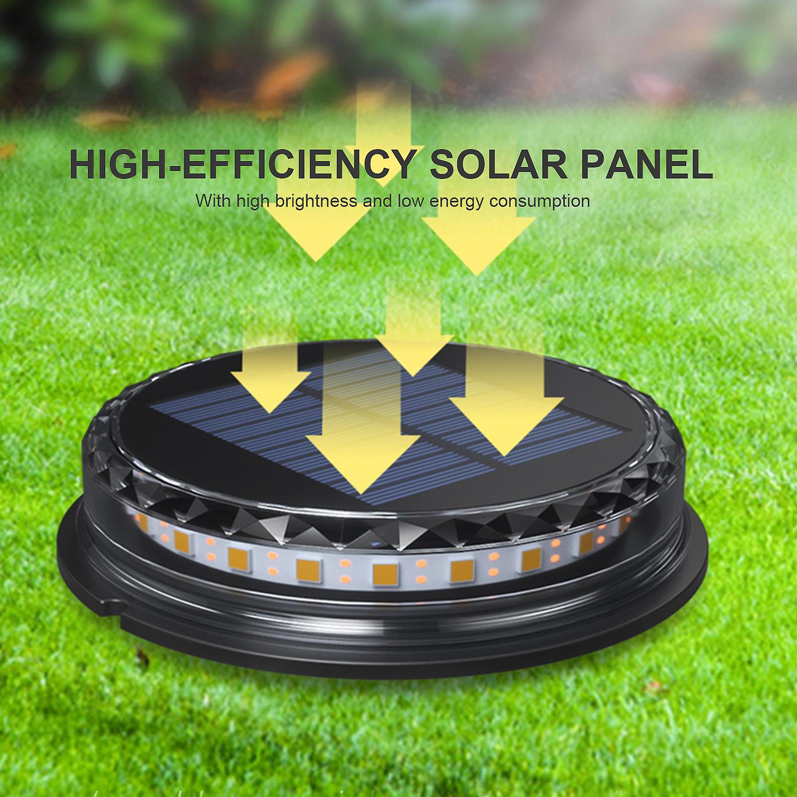 Multicolor 1pcs Solar Ground Lights Waterproof Solar Garden Lights Auto On/off Lawn Landscape Lights In-ground Led Lights For Outdoor Party Yard Walkw