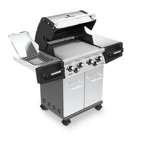 Broil King Regal S 490 PRO IR 4-Burner Propane Gas Grill With Rotisserie and Infrared Side Burner