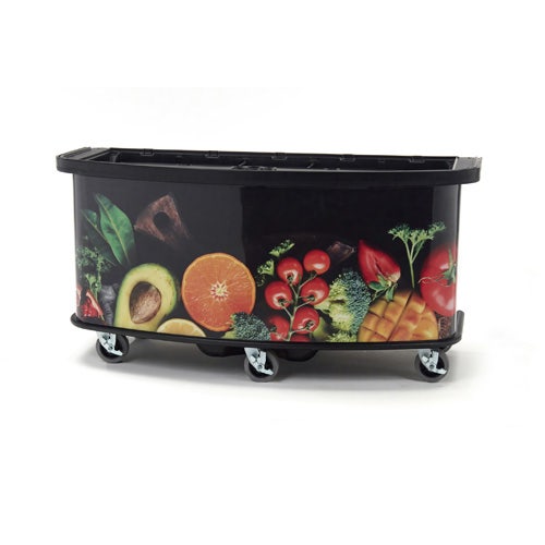 Cambro CVC75BW - Mobile Vending Cart - Base Unit - Custom Wrap Graphics Available， Fruit and Veggies Wrap